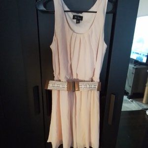 Pale Pink Macy's BCX Dress with Belt